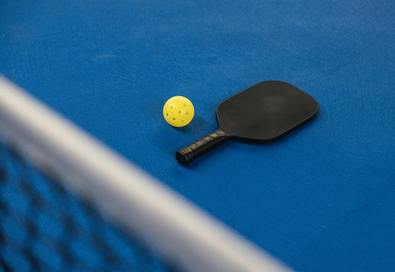 half court basketball and pickleball court